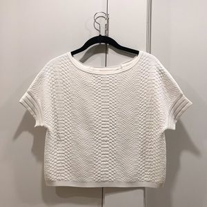 Ramy Brook New York White Snakeskin Crop Top XS